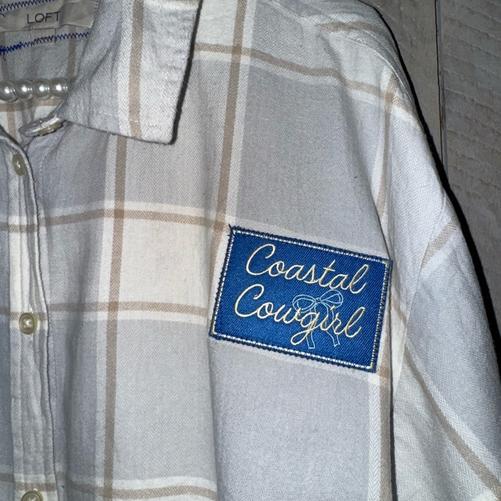 LOFT Coastal Cowgirl Plaid Shirt - Picture 2 of 4
